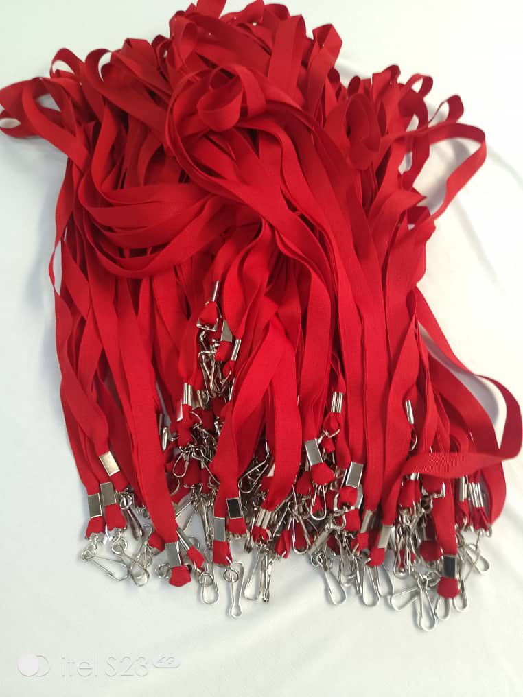 red lanyards